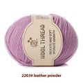 Roll of woolen hand knitting yarn for baby garments in various colours
