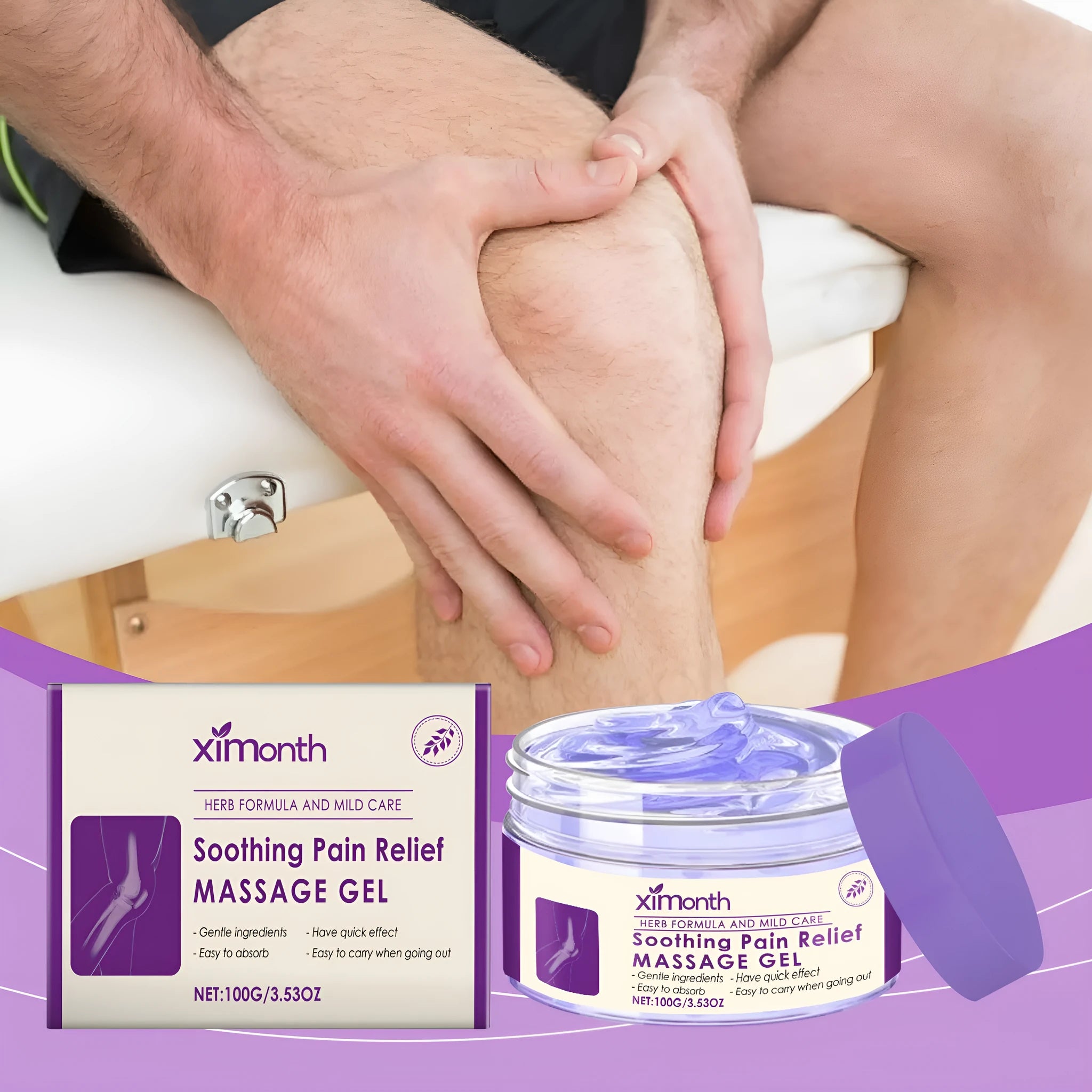 100g tube of joint and muscle massage gel for knee and elbow relief