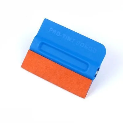 Car film scraper tool with ABS plastic handle and a choice of deerskin or wool scraping surface