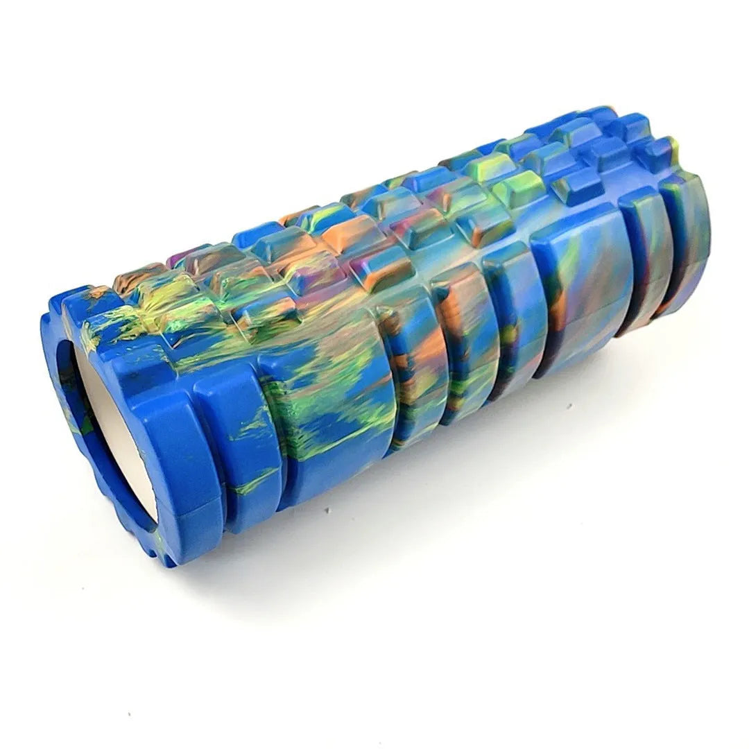 33 cm long camouflage pattern EVA foam roller with 14 cm diameter for fitness and yoga