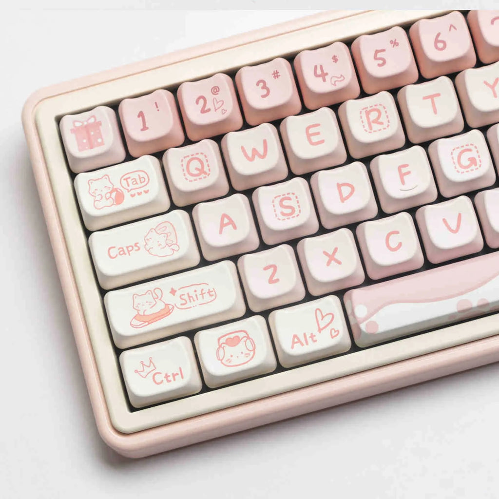 Full set of PBT sublimation printed key caps for mechanical keyboards with over 98 keys