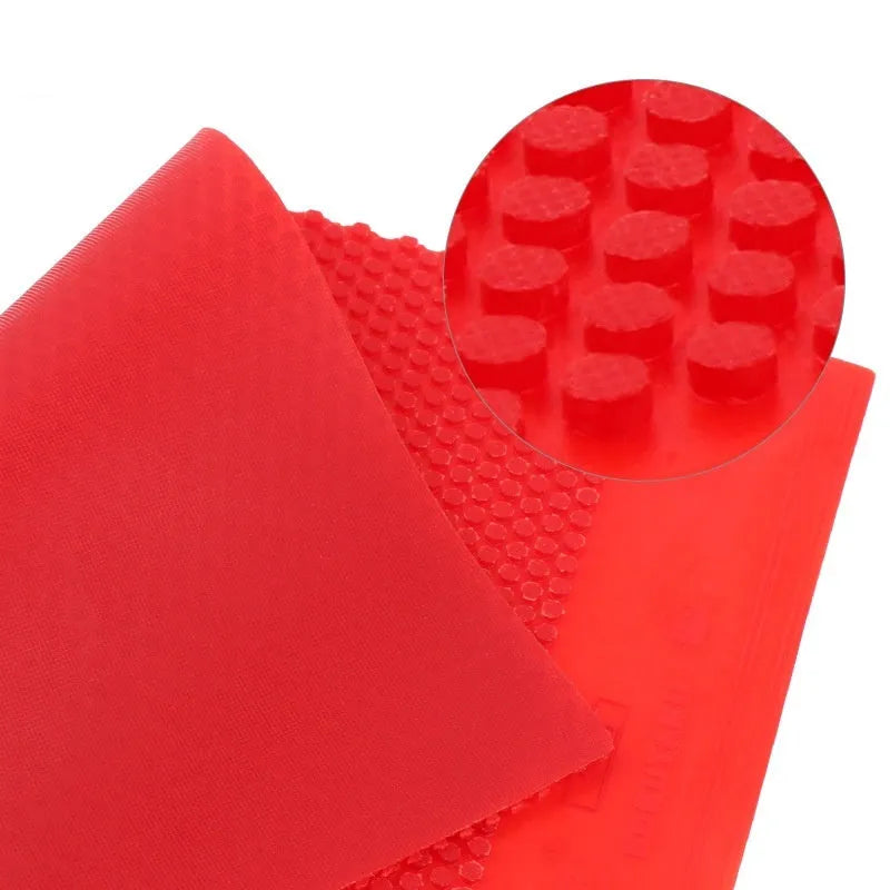 Single sheet of black and red small particle table tennis rubber for racket replacement