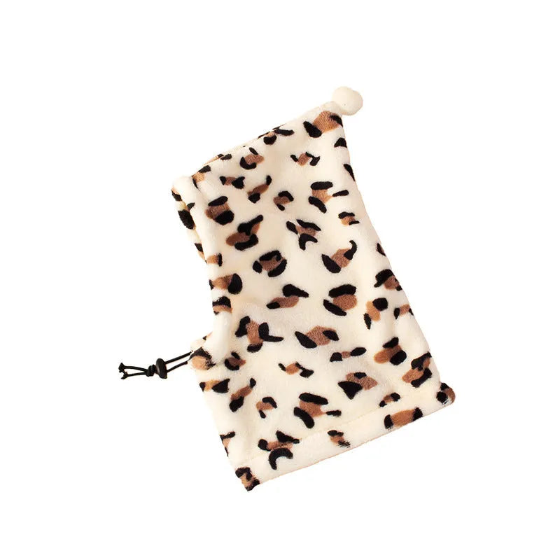Pet headdress with bear design and rabbit ears for dogs and cats in leopard print colour