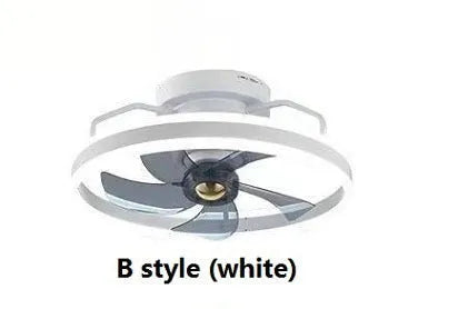 Modern simple ceiling fan lamp with light 500mm diameter PC blades acrylic lampshade