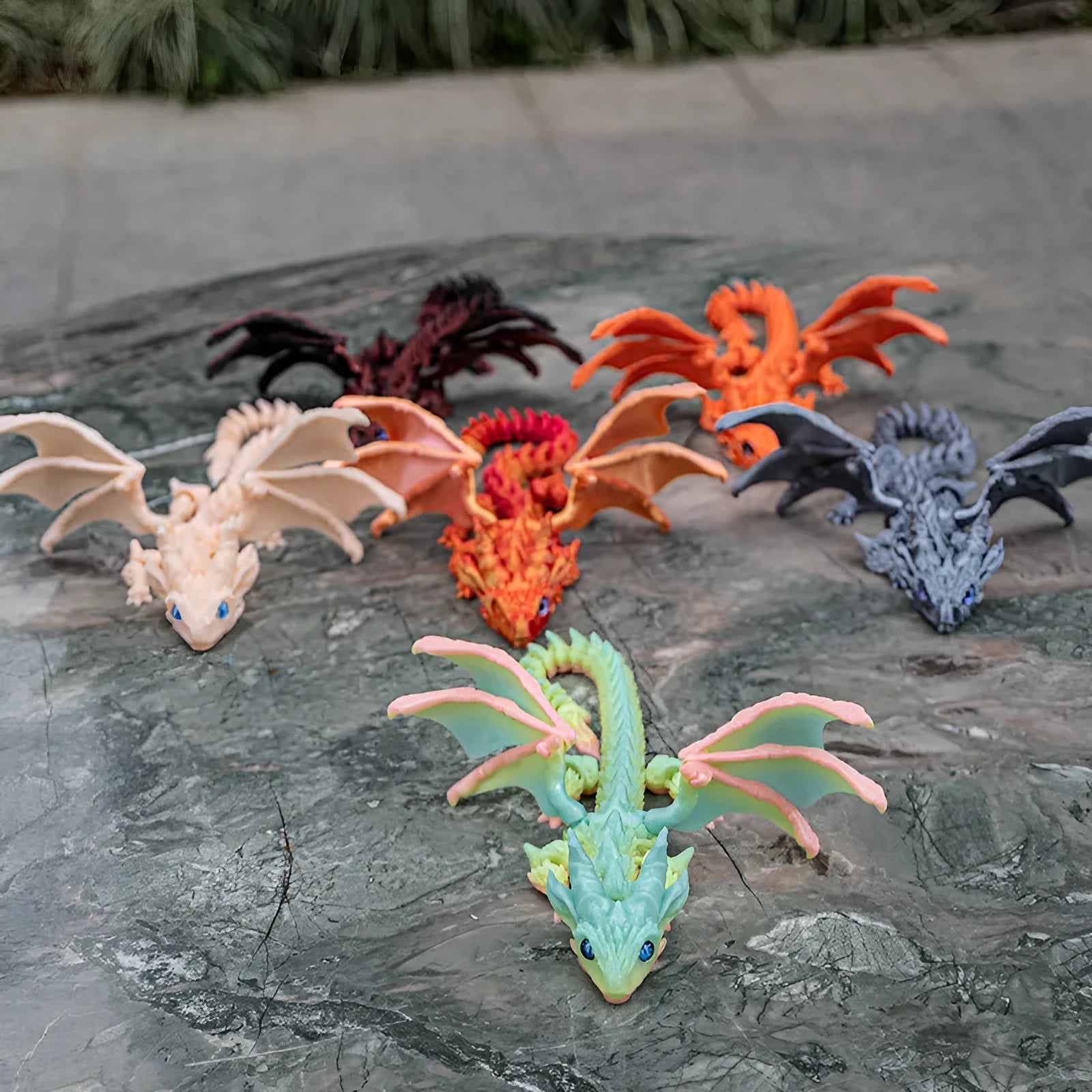 3D printed PLA dragon wings decoration toy in multiple colour options