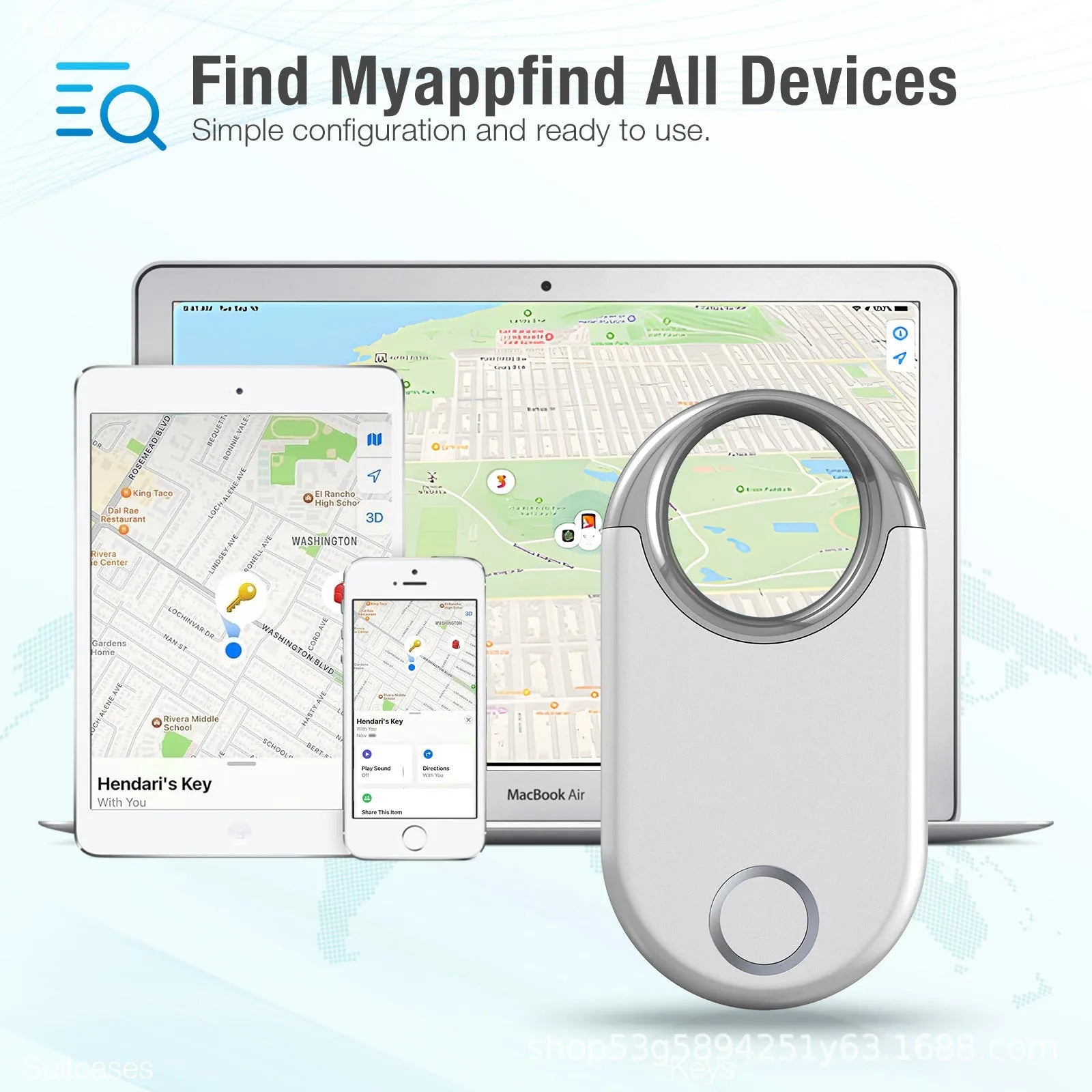 Compact black anti-lost GPS tracking device for pets and children with USB charging port