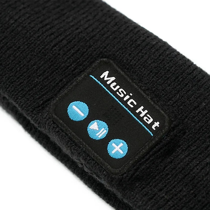 Bluetooth sports headband with integrated wireless earphones and removable washable cover