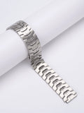 Stainless steel watch band for Samsung Watch 7/6/5 in silver colour with 20mm universal lug width
