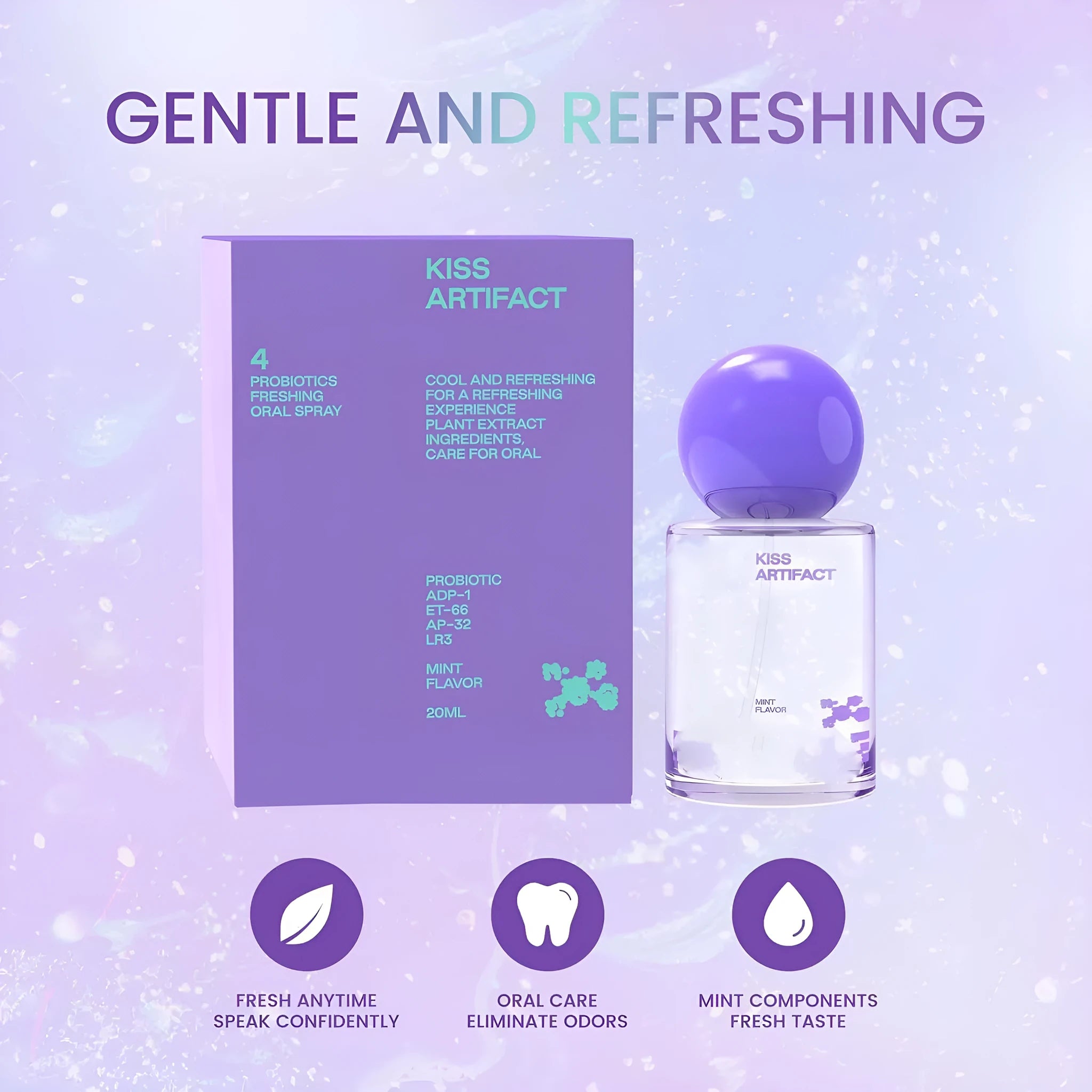 20ml portable probiotics oral spray bottle for hydrating oral care