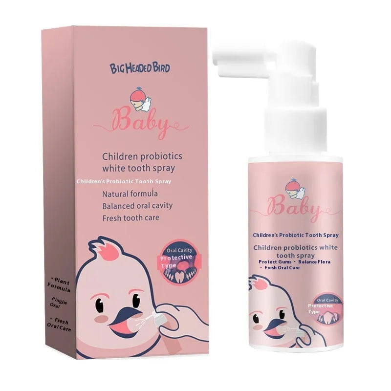 Children's probiotics white teeth cleaning spray bottle with 40ml anticavity oral spray