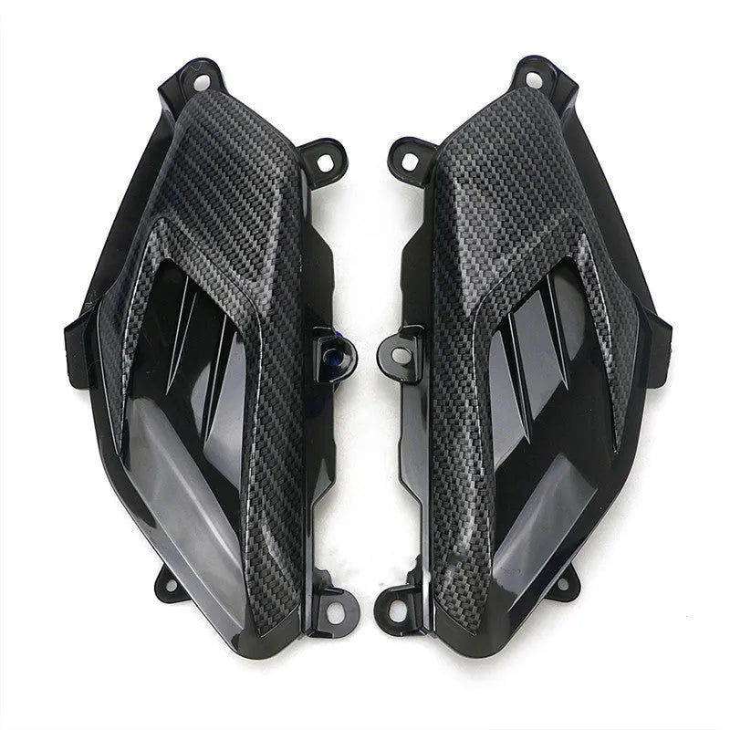 Yamaha NMAX LED side lamp replacement with carbon fibre decoration and blue/red lighting options