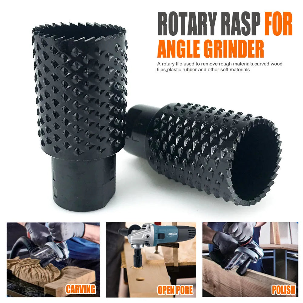 Spherical angle grinder grinding head tool with M10 and M14 thread compatibility for woodworking applications