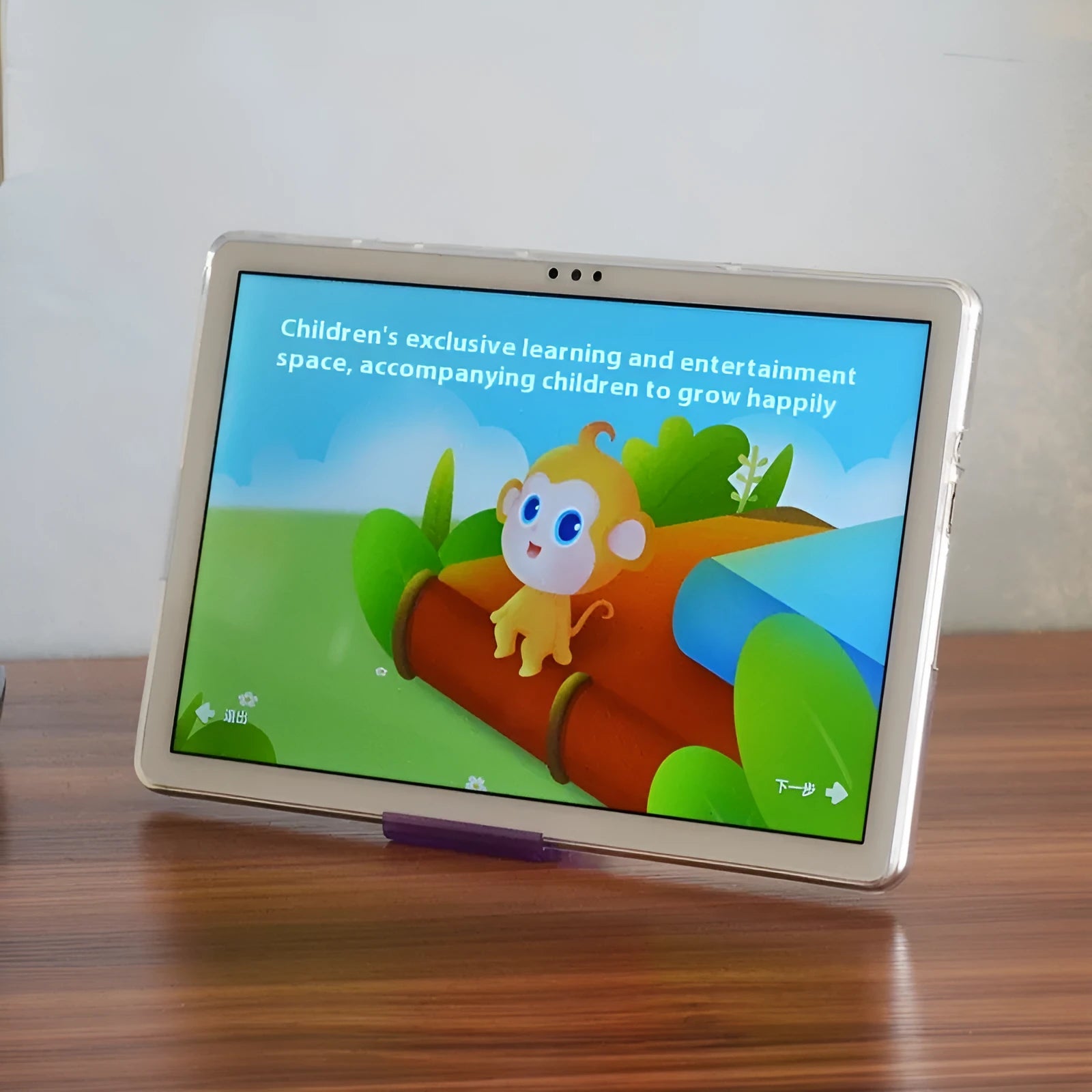 Clear transparent white ultra-thin silicone protective case for a tablet