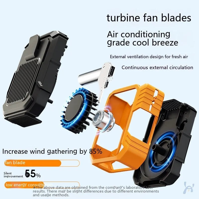 Wrist-worn personal fan with LED light and USB charging port in various colour options