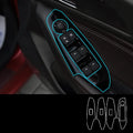 Four TPU protective films for car door control panel glass switches on 2014-2019 vehicles