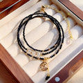 Blue gold sand stone three-ring women's bracelet with multi-layer manual craftsmanship