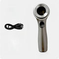 Black jewellery appraisal magnifying glass with LED lights and USB-C charging port
