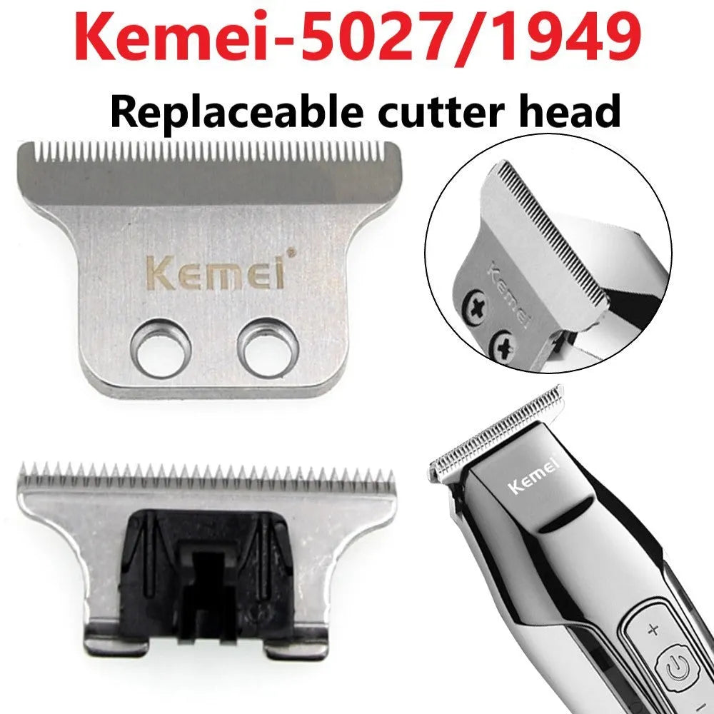 Barber scissors with LCD display on oil head, stainless steel construction with USB charging capability