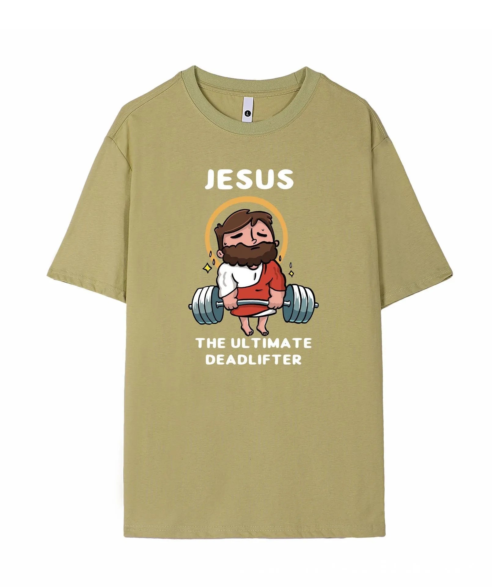 Custom pure cotton short sleeve T-shirt for summer, shown in one of seven colour options including apricot, black, and matcha green.