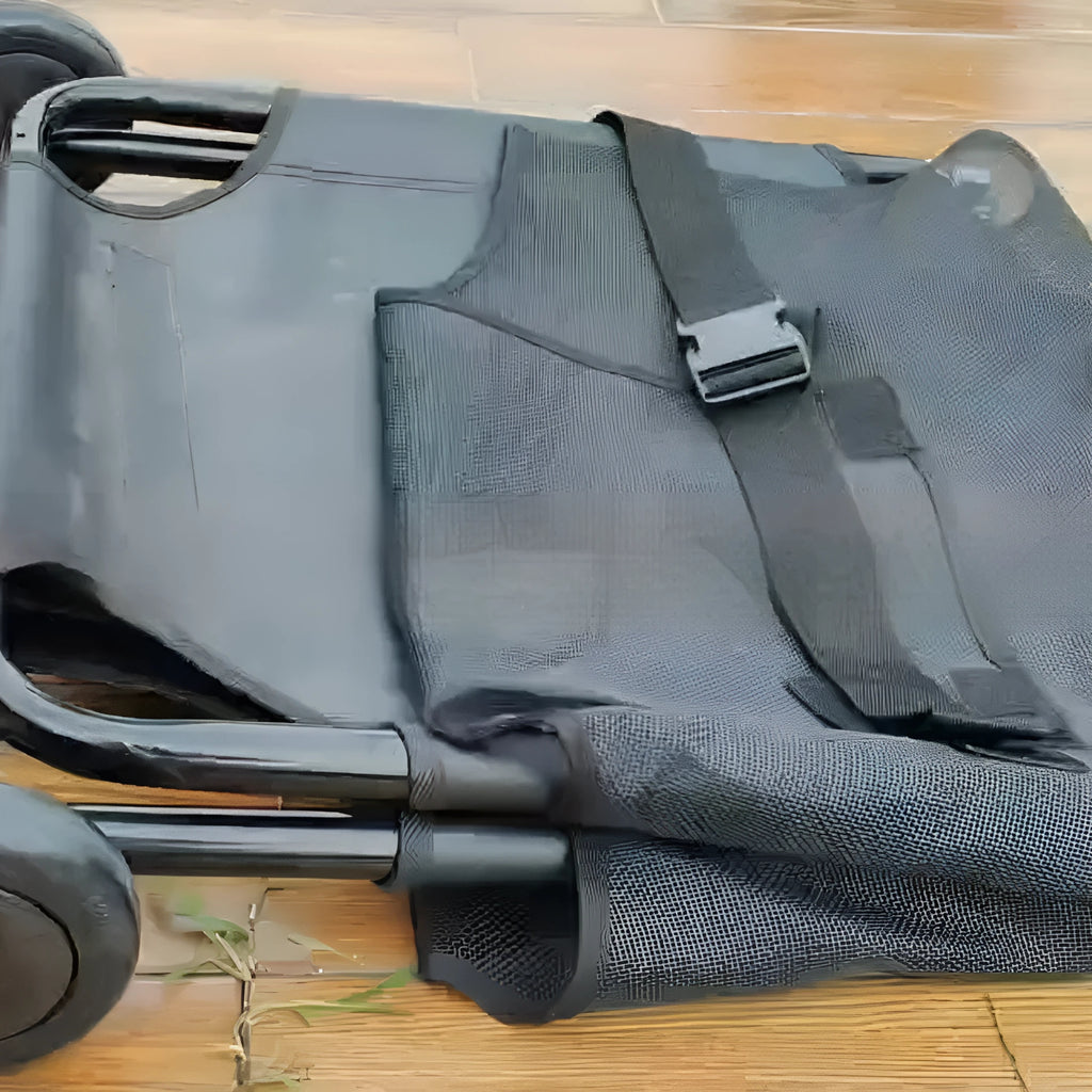 Large black aluminium alloy pet stretcher for emergency dog transport