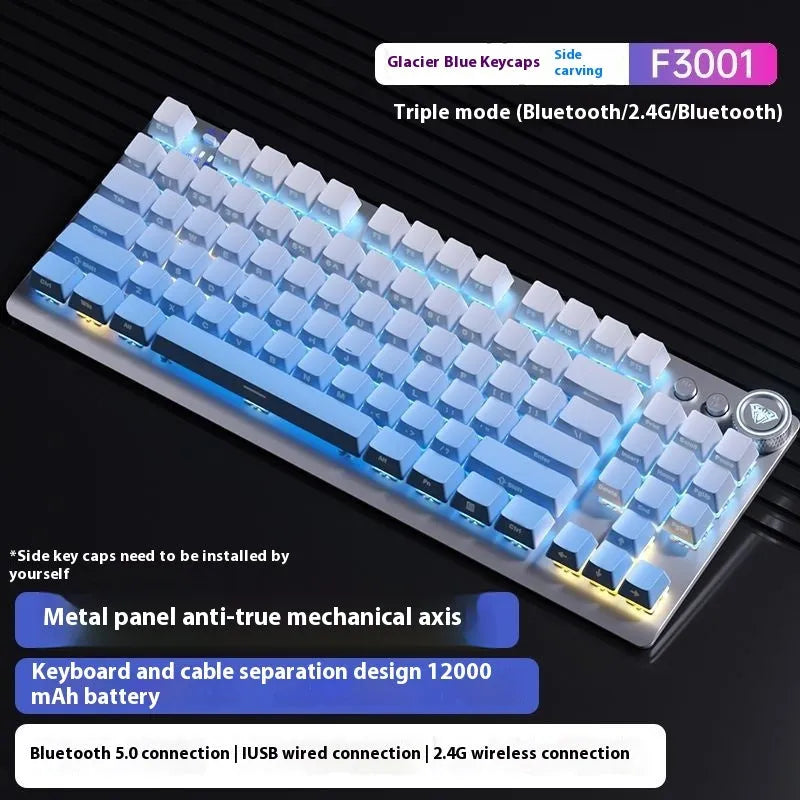 Tarantula wireless mechanical keyboard with side-engraved keycaps and metal frame