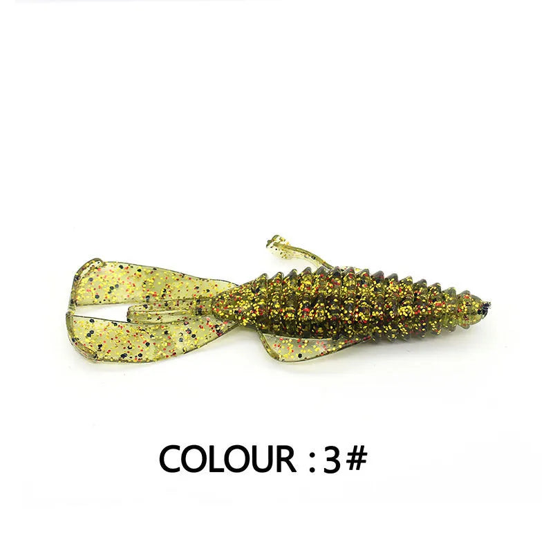 PVC fishing soft bait lure in 8cm and 12cm sizes with multiple colour options for anglers