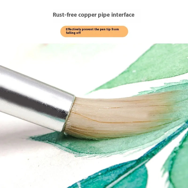 Six-piece artistic wooden pointed hook pen brush set for conventional painting and wool line work