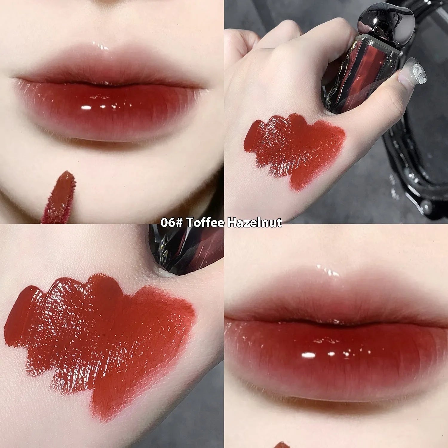 Glacier Lava Lip Lacquer in water-light mirror finish with colour correction properties