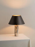 Black marble modern simple design table lamp with EU and US power plug options