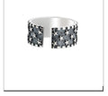 925 silver geometric five-pointed star ring with adjustable opening for men and women
