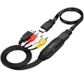 HDMI to AV adapter cable with 110cm length for 1080p video transfer to monitors and projectors