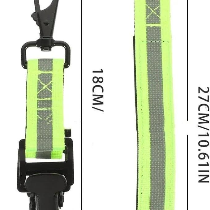 Fluorescent green fireman gloves safety clip with metal buckle for industrial use