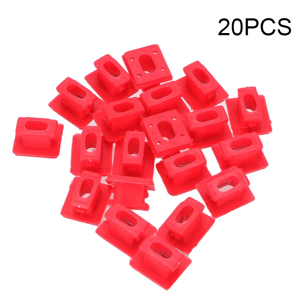 Plastic snap clips for BMW interior door and walnut trim panel fastener replacement.