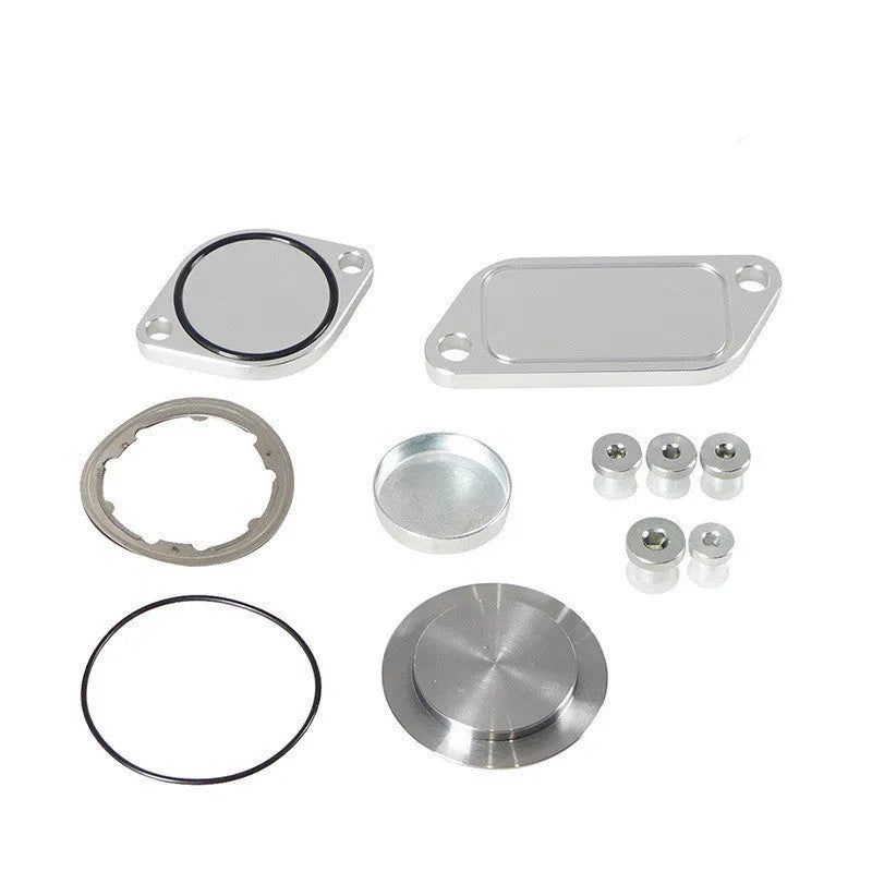 Silver aluminium alloy valve cover for automotive cooler EGR systems.