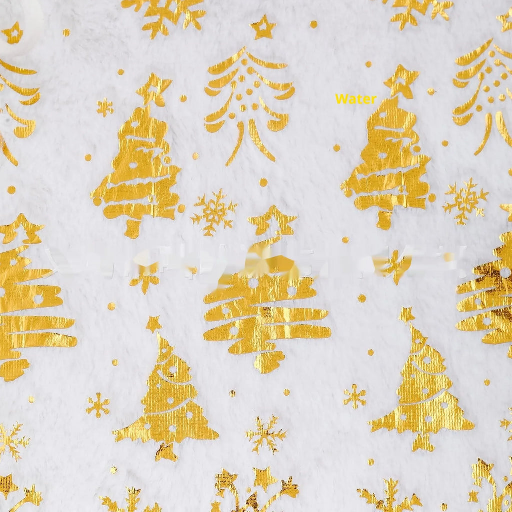 Plush Christmas tree style festive rug in cedar or snowflake star design