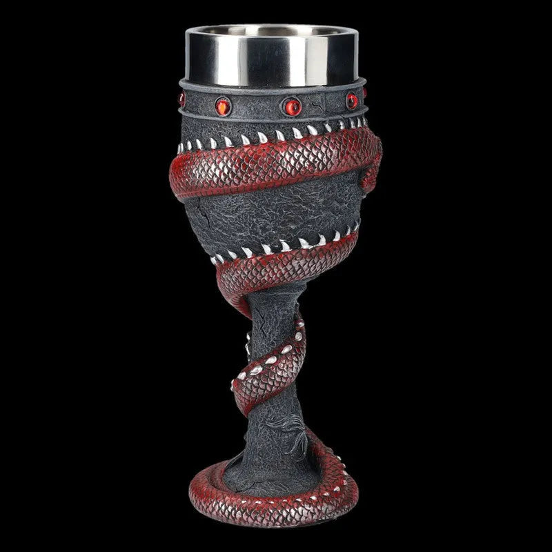 金色3D龙纹不锈钢红酒杯，容量200ml，复古风格设计