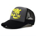 Men's casual polyester baseball cap shown in one of six available colours.