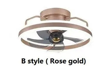 Modern simple ceiling fan lamp with light 500mm diameter PC blades acrylic lampshade