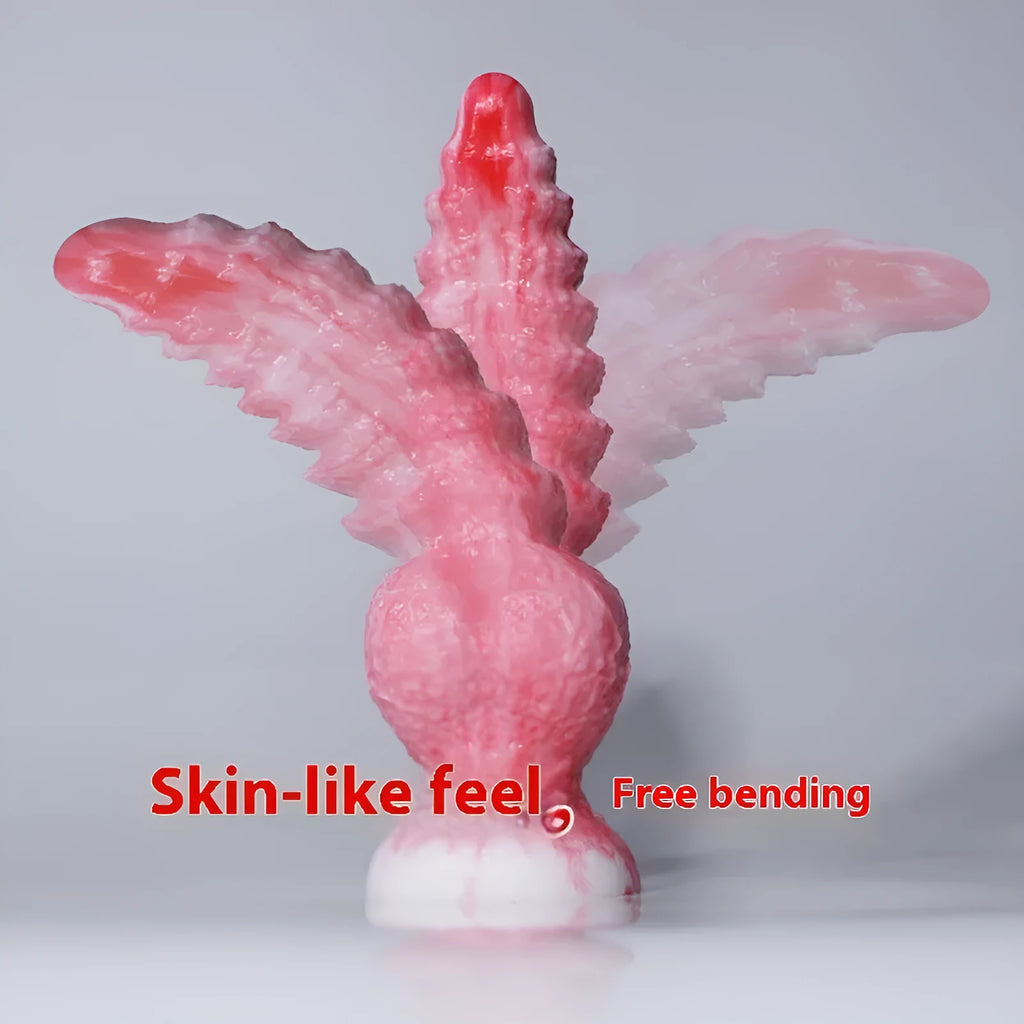 Pink platinum silicone shaped penis masturbation device for women in two size options