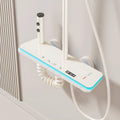Aluminium digital display shower head set with temperature control in white or grey finish