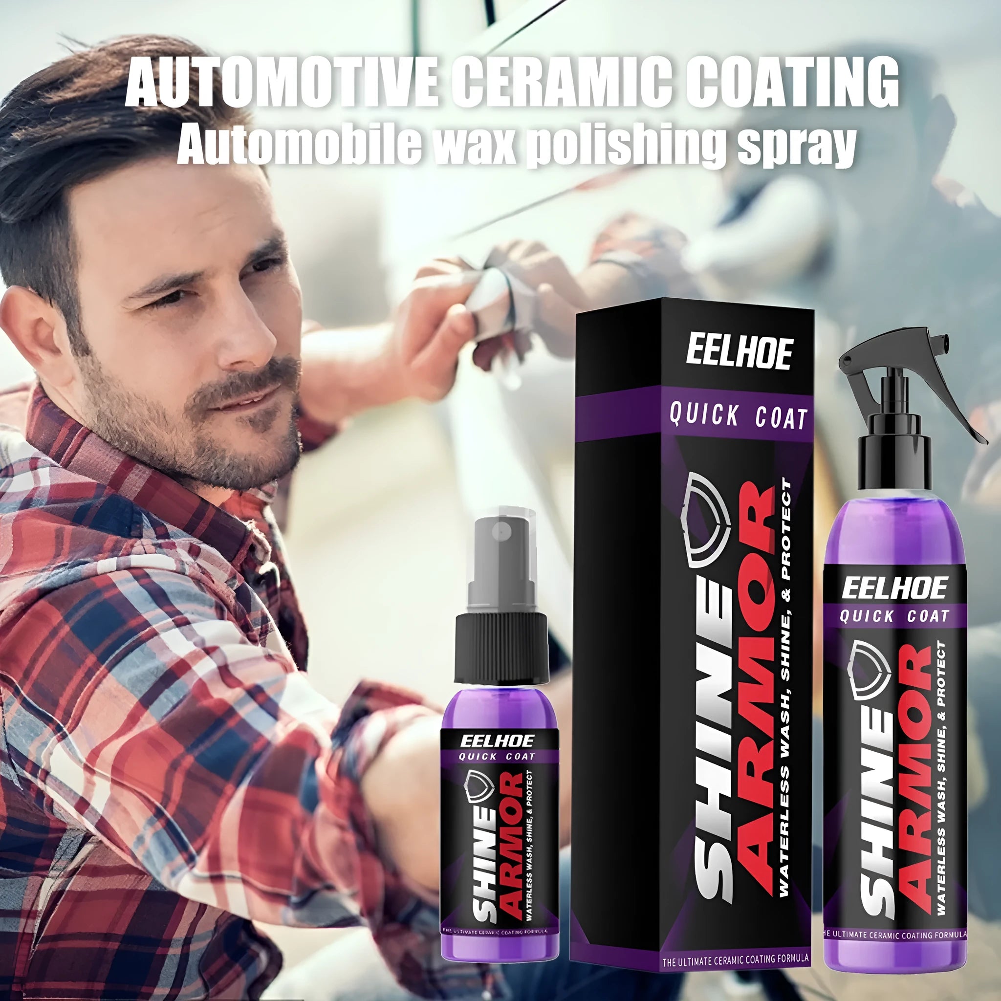 Automobile nano coating agent spray wax in 30ml and 100ml containers for hand application