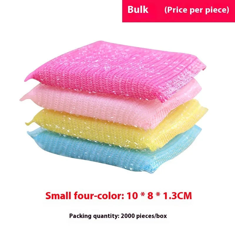 Macaron coloured pinstripe fabric dishwashing sponge mop for wet and dry kitchen cleaning.