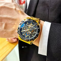 Men's automatic mechanical watch showing 12mm thickness and various colour options including silver case and black dial