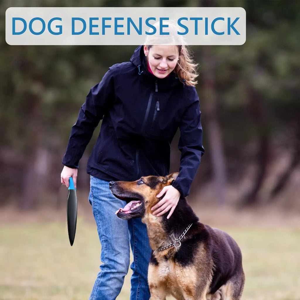 Blue handled nylon dog break stick training tool for small medium dogs