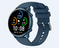 Round smart sports watch with touch screen showing heart rate monitoring display