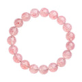 Natural white water strawberry quartz crystal bracelet with 10-10.8mm geometric beads.