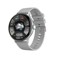 Bluetooth smart bracelet with 1.2-inch screen showing heart rate data, on a black TPU sports band.