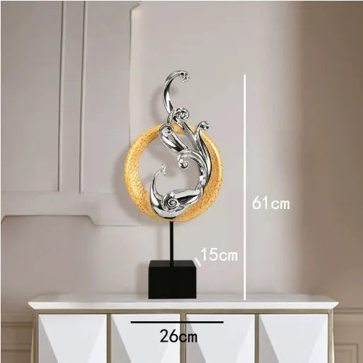 A detailed synthetic resin Phoenix ornament in a choice of rose gold, elegant silver, or festive red colour.