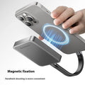 Grey aluminium alloy magnetic mobile SSD with ultra-thin 80x60x11.2mm dimensions