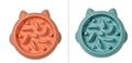 Green bone maze slow feeder dog bowl made of PP plastic for anti gulping and choking.